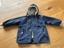 Blaue Unisex Mini A Ture Übergangsjacke MATWALLY mit Fleecefutter 