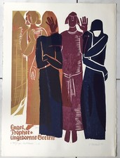 Heinz Friedrich Farbholzschnitt betitelt datiert 93 signiert