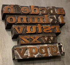 a-z Buchstaben Kupfer