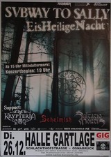 Subway To Sally Original Concert Poster Osnabrück 26.12. Eisheilige Nacht