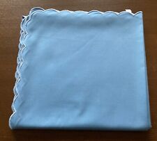 "Sander" Qualitäts Tischwäsche, Tischdecke mit Festonrand - 130 x 260 cm - blau