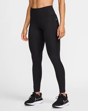 Nike Epic Fast Damen Mid-Rise Pocket Laufleggings - Schwarz / XS