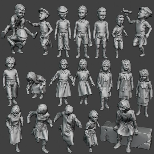 Kinder ww2 stück resin - ww2,