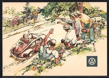 AK VW Käfer Auto Ovali mit
