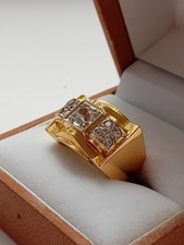 Toller Tank Ring 50er Jahre 750 / 18ct Gelbgold