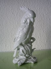 Porzellan Kakadu Papagei Figur
