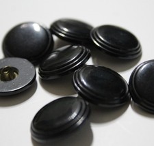 8 Schwarze Knöpfe - 19 mm Ø