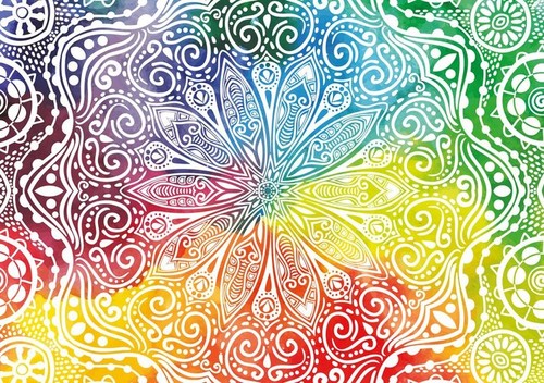 Puzzle mandala aus - puzzle, (1000