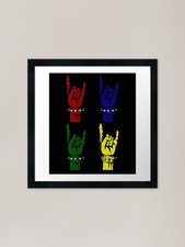 Heavy Metal Hände gerahmter