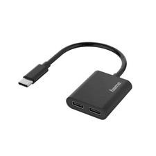 ""HAMA"" USB-C-Audio-/Ladeadapter 2-in-1; PCs, Notebooks, MacBooks, Tablets: TOP
