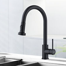 Decaura Wasserhahn Küche Küchenarmatur mit Brause ausziehbar 360drehbar Schwarz 