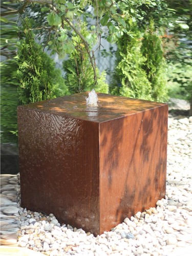 Cortenstahl würfel 30cm - würfel,