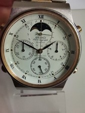 seiko 7a48 7000 Chronograph Mondphase Top org. Armband Moonphase