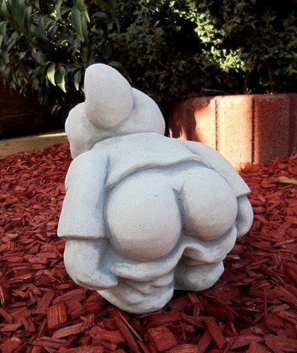 Steinfigur troll leck mich - troll, "leck