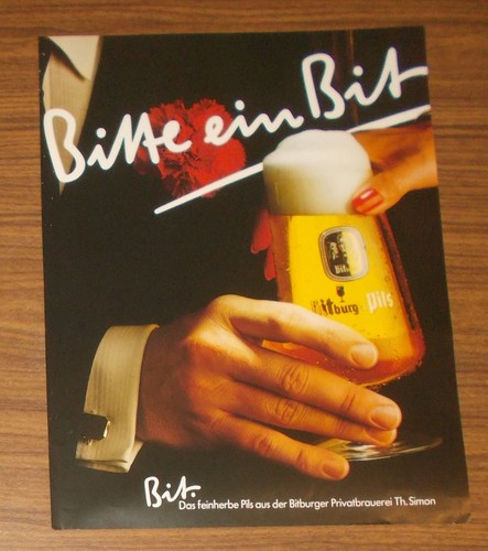 Seltene werbung bitburger pils - werbung,