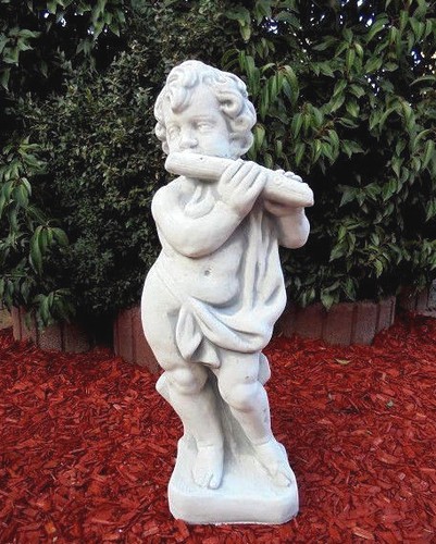Steinfigur statue putte mit - steinfigur,