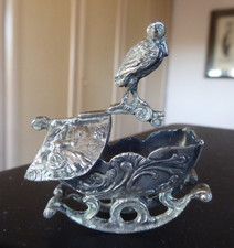 Taufgeschenk - Saliere in Form einer Kinderkrippe - Silber 800