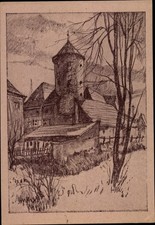 Künstler Ak Wochler, H., Neumarkt in der Oberpfalz, Schuldturm 1945 - 3696581