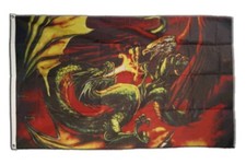 Fahne Drache gegen Adler