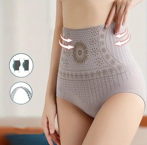 High waist flat belly panty - flat,