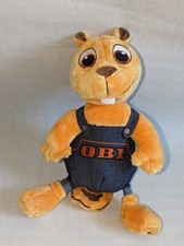 Obi Biber Plüschtier Kuscheltier Werbung Baumarkt Heimwerker Stofftier 30 cm
