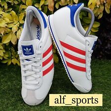 ❤️Neu mit Karton & Original Adidas Originals® Kick K74 weiße Leder Turnschuhe UK Größe 10,5