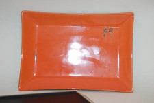Sushi Platte  22/16 cm Japan orange schwarz Mongramm 