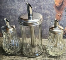 3 X Zuckerdosierer Zuckerspender Zuckerstreuer Streuer Zuckerglas Edelstahl