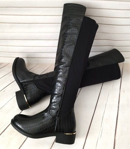 Damenschuhe schwarz lang