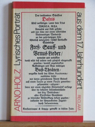 Arno holz dafnis lyrisches - arno,