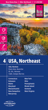 Landk usa nordost 1 25mio - usa,