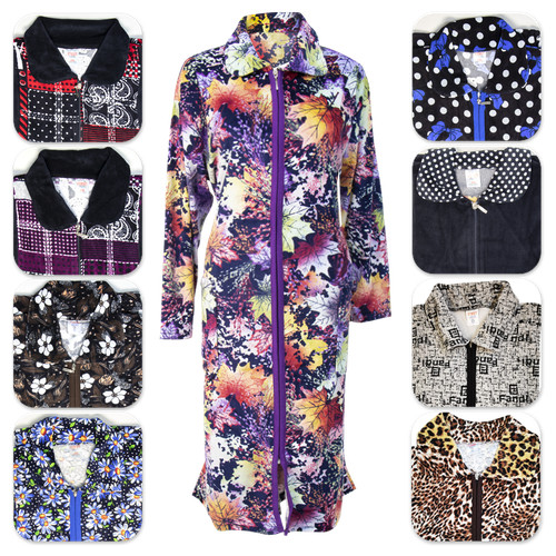 Damen hausmantel hauskleid - hausmantel,