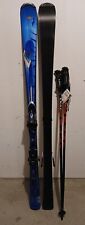 Unbenutzte blaue Damen-Abfahrtski inkl. Leki Stöcke und neue rote Skitasche