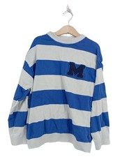 ZARA Kinder Pullover Gestreift Blau Gr. 134 mit M Applikation