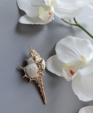 Goldener Muschelanhänger für Ketten, NEU und ungetragen, Marke unbekannt