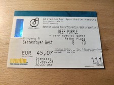 Altes Konzertticket von Deep