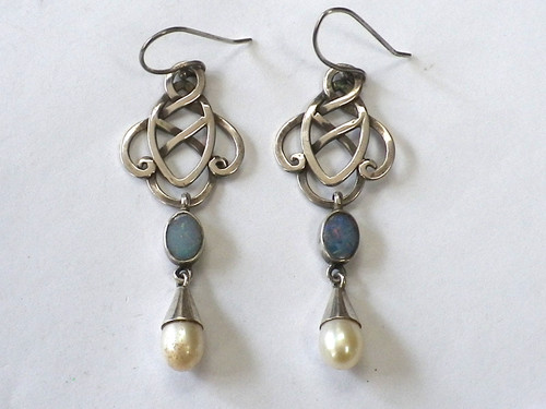 Vintage keltischer knoten opal - vintage,