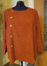 Damen Schlupfbluse terracottafarbener Kordstoff, Gr.50