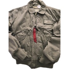 Alpha Industries Bomberjacke CWU  Baumwolle, Neu, gefüttert,  oliv, Gr. S
