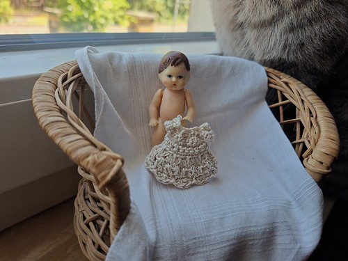 Puppenstube kleid puppe 7cm - puppe,,