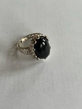 David Sigal Ring Sterlingsilber 925 Onyx Emaille TOP