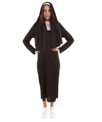 Damen nonne kostüm schwarz - |,