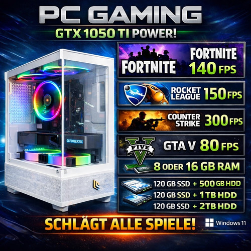 Gaming computer gtx - 1050, ti