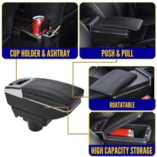 Mittelarmlehne Für Opel Astra H 2004 - 2008 Mittelkonsole Leder Schwarz Armlehne