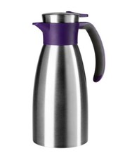 Emsa Isolierkanne Soft Grip Thermoskanne, 1 Liter, Edelstahl, Farbe Brombeer