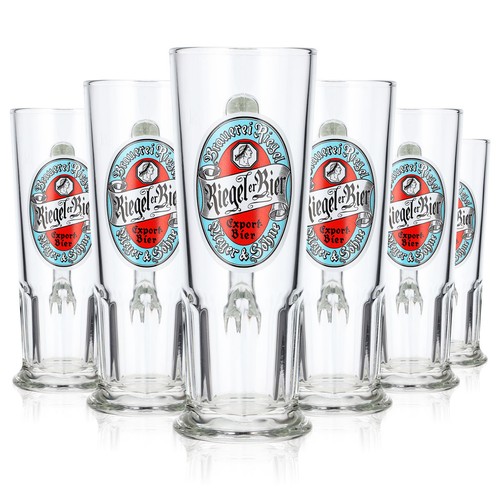 Riegele bier glas - 6x,