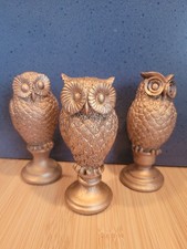 Deko Eule Trio auf Sockel 3 er