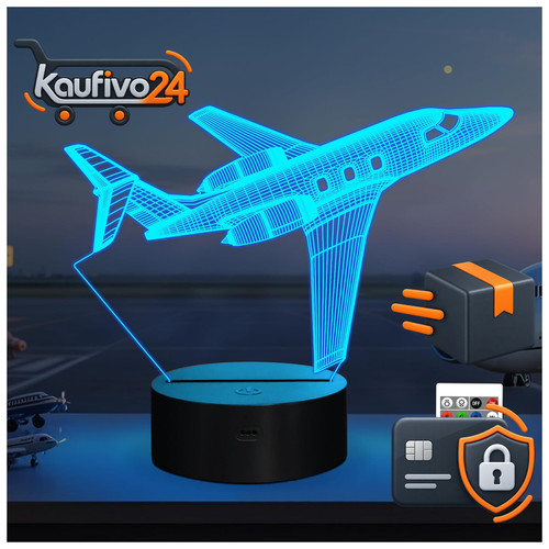 Flugzeug nachtlicht - nachtlicht, 3d