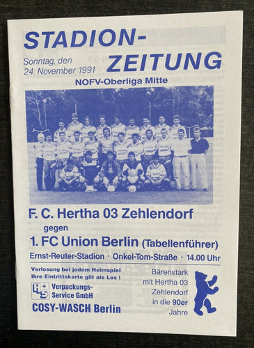 Hertha 03 zehlendorf - 91/92,