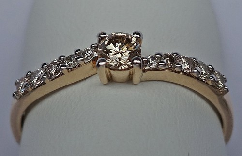 Champagner brillant ring - champagner, aus